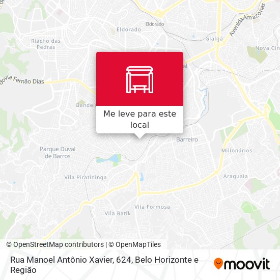 Rua Manoel Antônio Xavier, 624 mapa