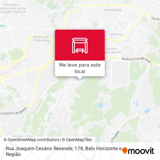 Rua Joaquim Cesário Resende, 178 mapa