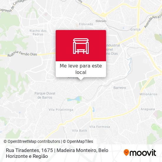 Rua Tiradentes, 1675 | Madeira Monteiro mapa