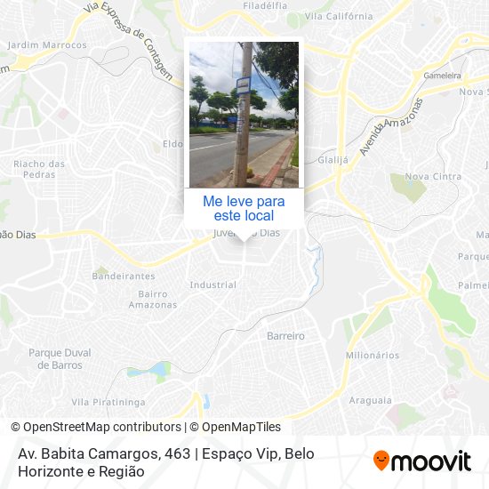Av. Babita Camargos, 463 | Espaço Vip mapa