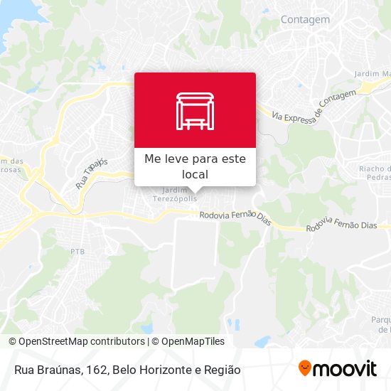 Rua Braúnas, 162 mapa