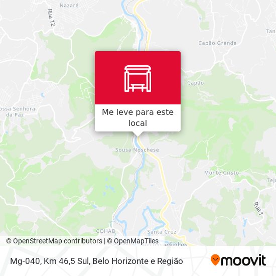 Mg-040, Km 46,5 Sul mapa