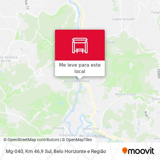 Mg-040, Km 46,9 Sul mapa