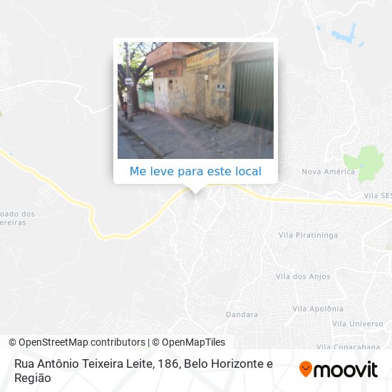Rua Antônio Teixeira Leite, 186 mapa