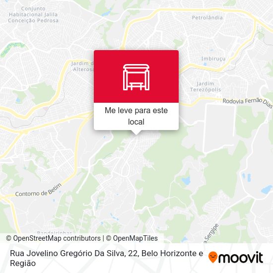 Rua Jovelino Gregório Da Silva, 22 mapa