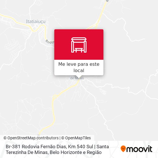 Br-381 Rodovia Fernão Dias, Km 540 Sul | Santa Terezinha De Minas mapa