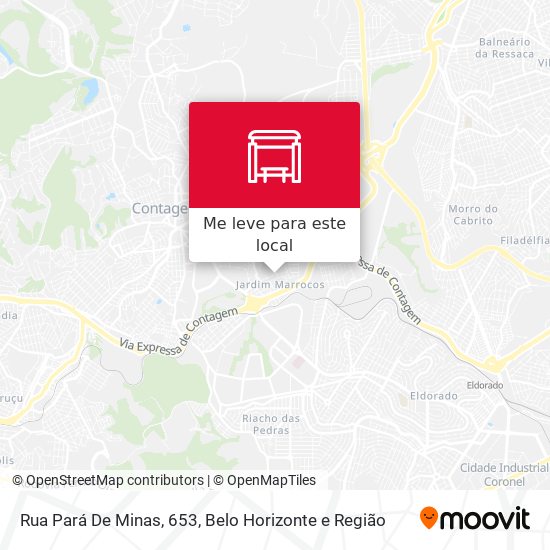 Rua Pará De Minas, 653 mapa