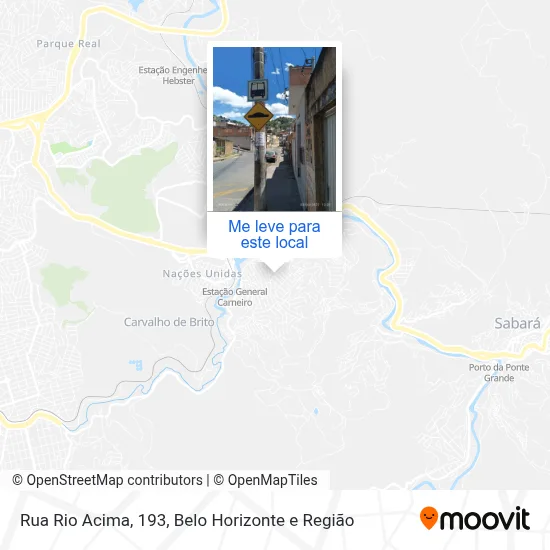 Rua Rio Acima, 193 mapa