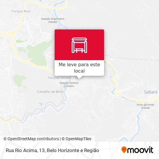 Rua Rio Acima, 13 mapa