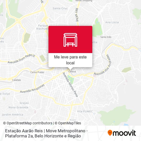 Estação Aarão Reis | Move Metropolitano - Plataforma 2a mapa