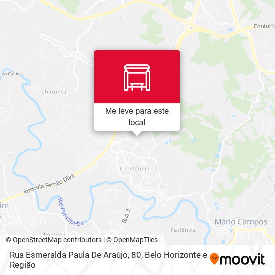 Rua Esmeralda Paula De Araújo, 80 mapa