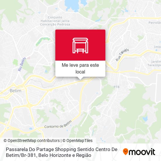 Passarela Do Partage Shopping Sentido Centro De Betim / Br-381 mapa