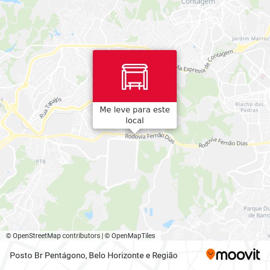 Posto Br Pentágono mapa