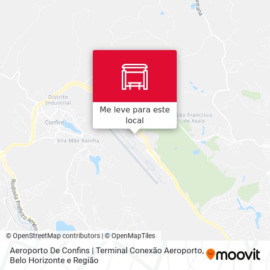 Aeroporto De Confins | Terminal Conexão Aeroporto mapa