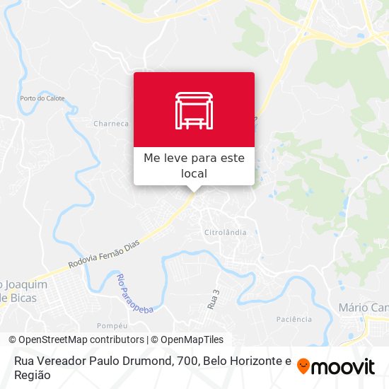 Rua Vereador Paulo Drumond, 700 mapa