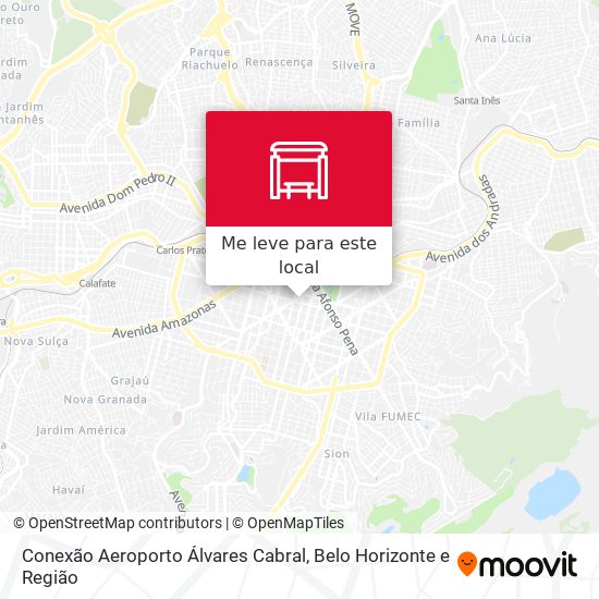 Conexão Aeroporto Álvares Cabral mapa