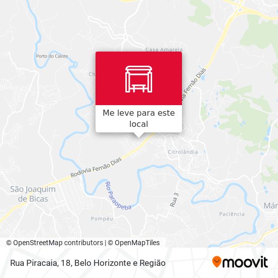 Rua Piracaia, 18 mapa