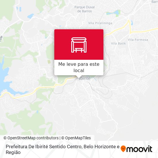 Prefeitura De Ibirité Sentido Centro mapa