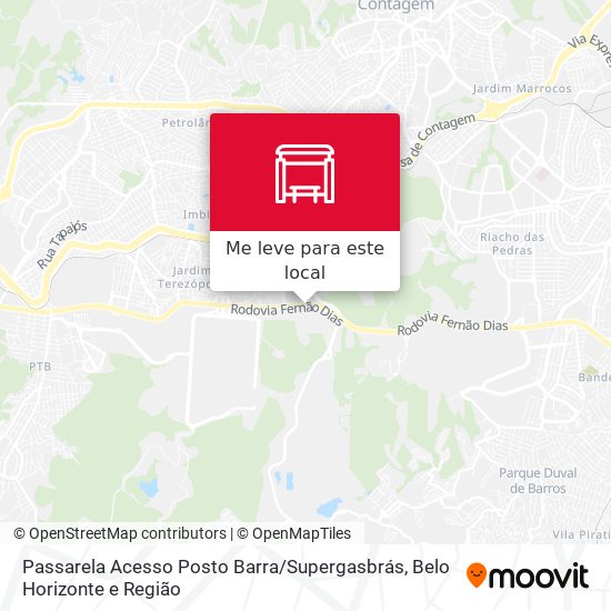 Passarela Acesso Posto Barra / Supergasbrás mapa
