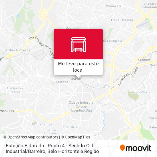 Estação Eldorado | Ponto 4 - Sentido Cid. Industrial / Barreiro mapa