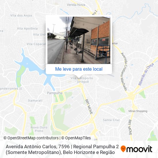 Avenida Antônio Carlos, 7596 | Regional Pampulha 2 (Somente Metropolitano) mapa