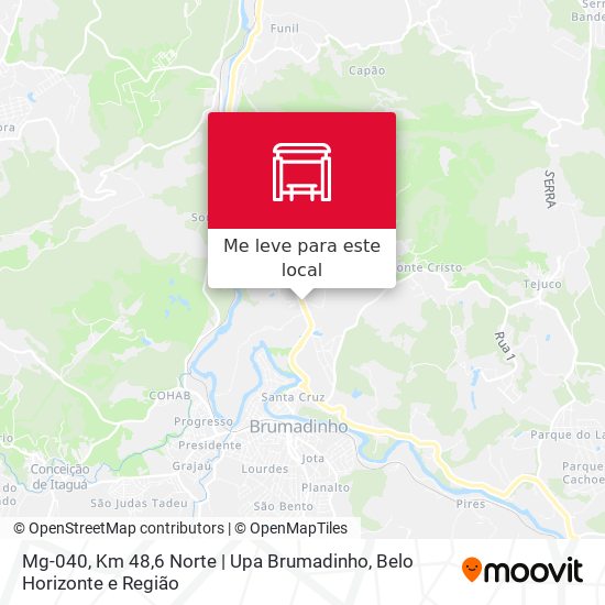 Mg-040, Km 48,6 Norte | Upa Brumadinho mapa