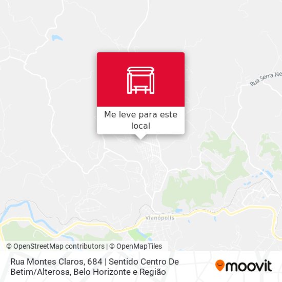 Rua Montes Claros, 684 | Sentido Centro De Betim / Alterosa mapa
