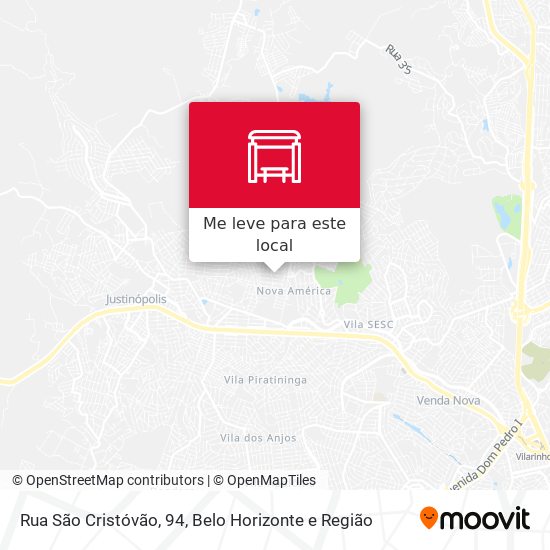 Rua São Cristóvão, 94 mapa