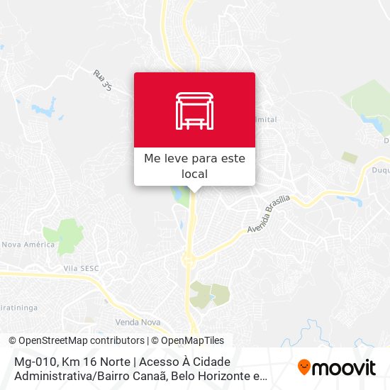 Mg-010, Km 16 Norte | Acesso À Cidade Administrativa / Bairro Canaã mapa