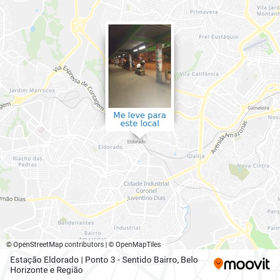 Estação Eldorado | Ponto 3 - Sentido Bairro mapa