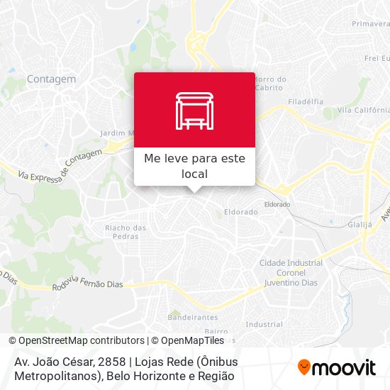 Av. João César, 2858 | Lojas Rede (Ônibus Metropolitanos) mapa