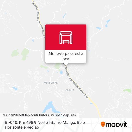 Br-040, Km 498,9 Norte | Bairro Manga mapa