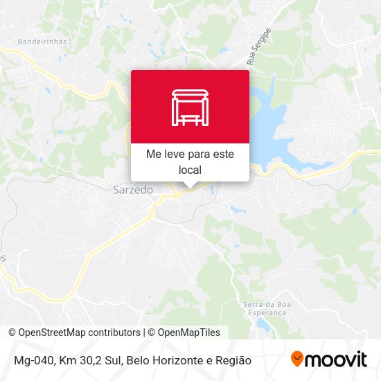 Mg-040, Km 30,2 Sul mapa