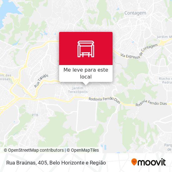 Rua Braúnas, 405 mapa