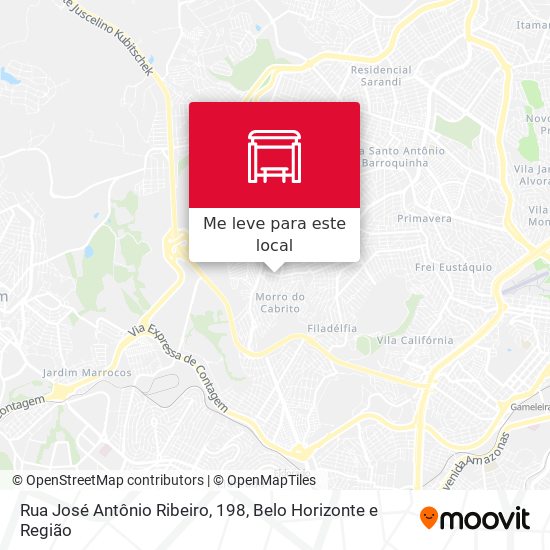 Rua José Antônio Ribeiro, 198 mapa