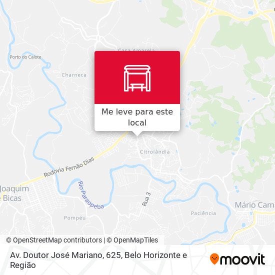 Av. Doutor José Mariano, 625 mapa