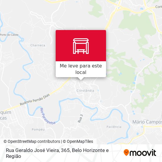 Rua Geraldo José Vieira, 365 mapa