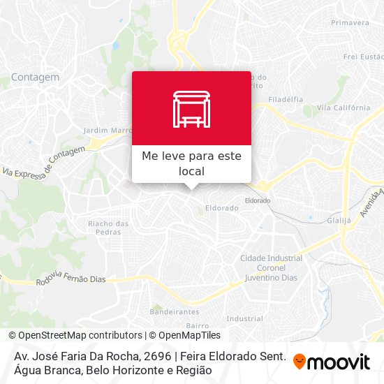 Av. José Faria Da Rocha, 2696 | Feira Eldorado Sent. Água Branca mapa