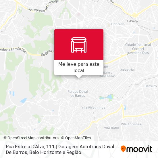 Rua Estrela D'Alva, 111 | Garagem Autotrans Duval De Barros mapa