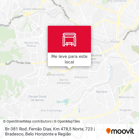 Br-381 Rod. Fernão Dias, Km 478,5 Norte, 723 | Bradesco mapa