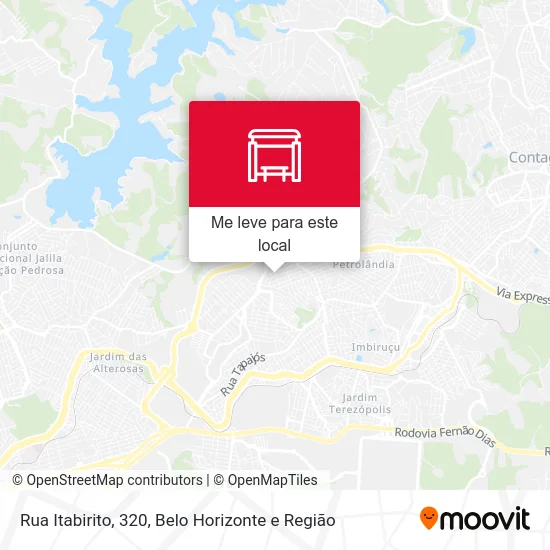 Rua Itabirito, 320 mapa