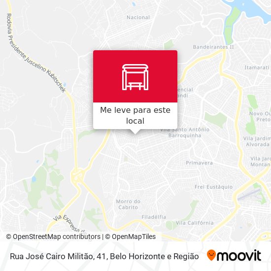 Rua José Cairo Militão, 41 mapa