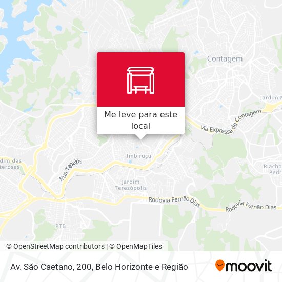Av. São Caetano, 200 mapa