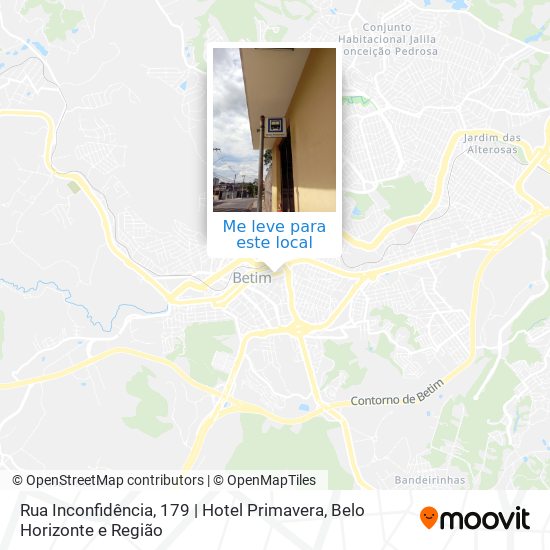 Rua Inconfidência, 179 | Hotel Primavera mapa