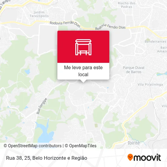Rua 38, 25 mapa