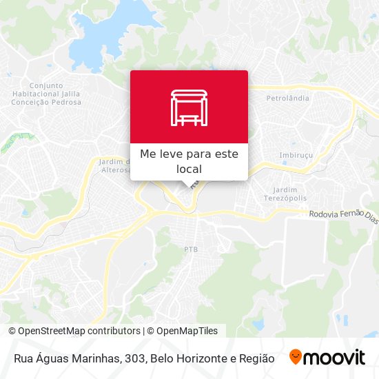 Rua Águas Marinhas, 303 mapa