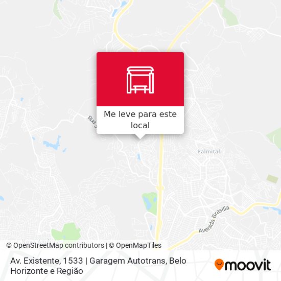 Av. Existente, 1533 | Garagem Autotrans mapa