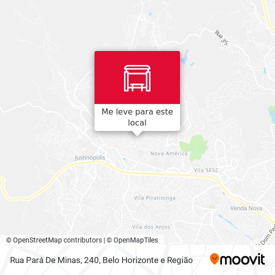 Rua Pará De Minas, 240 mapa