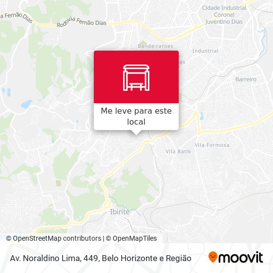 Av. Noraldino Lima, 449 mapa