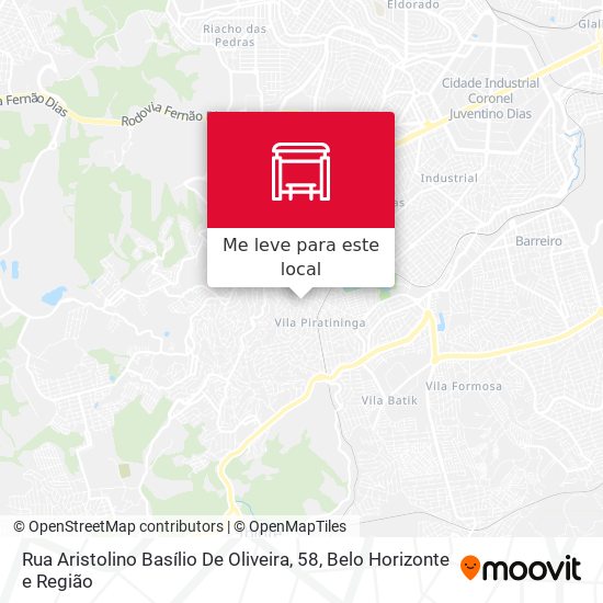 Rua Aristolino Basílio De Oliveira, 58 mapa